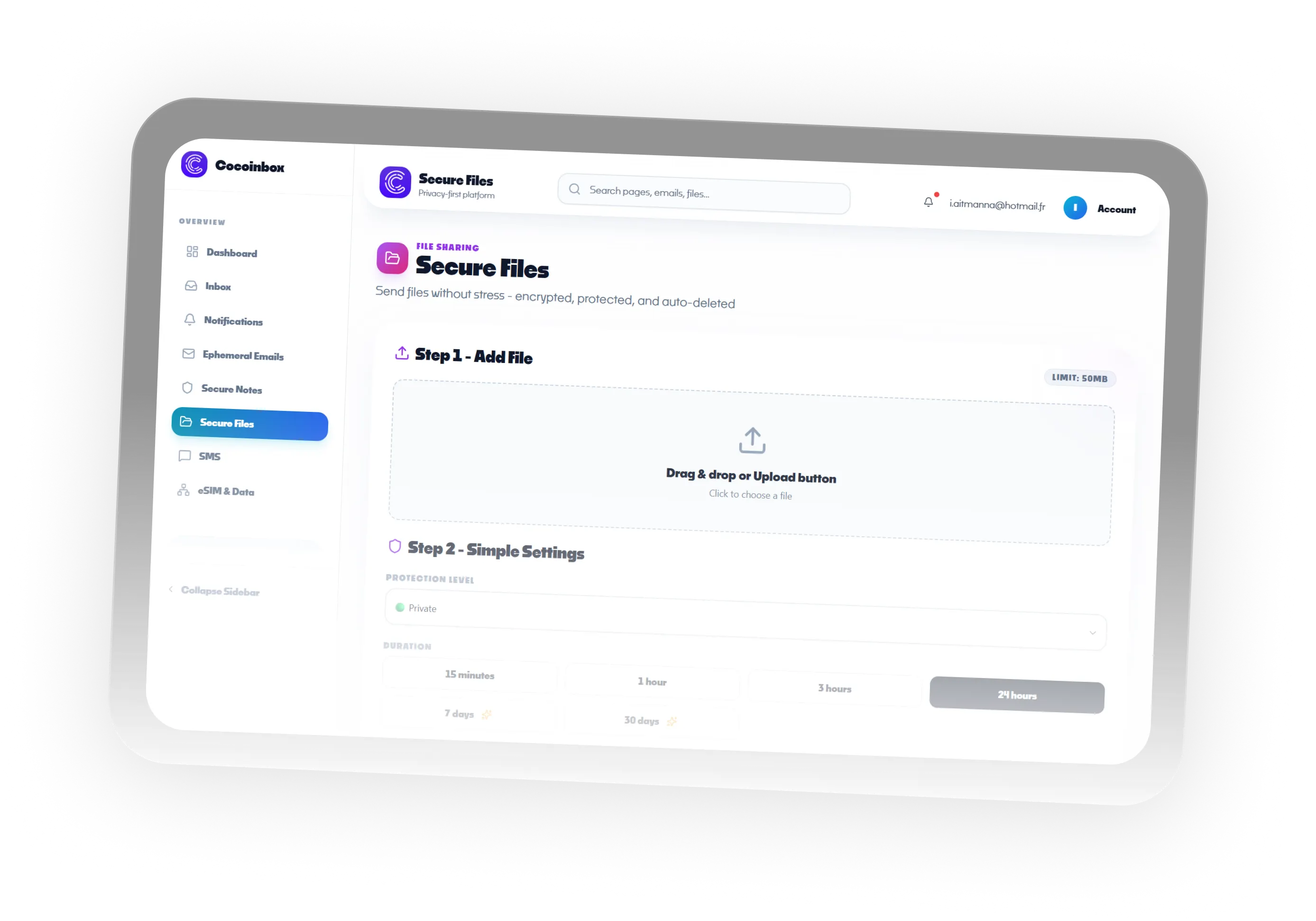 Interface CoCoinBox Enterprise